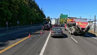 Highway 30 stalled car blocking access to bridge ave.