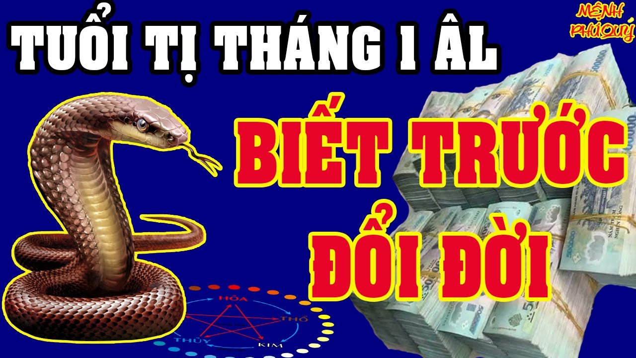 Tử Vi Tuổi TỊ Tháng 1 ÂL: BIẾT TRƯỚC ĐỔI ĐỜI - Tài Lộc VỀ TAY