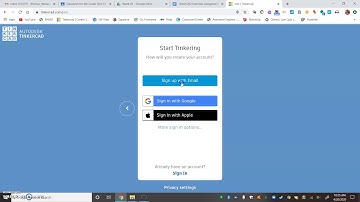 Creating a TinkerCAD Account