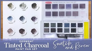 Derwent 12 Color Tinted Charcoal Paint Pan Set - The Art Store