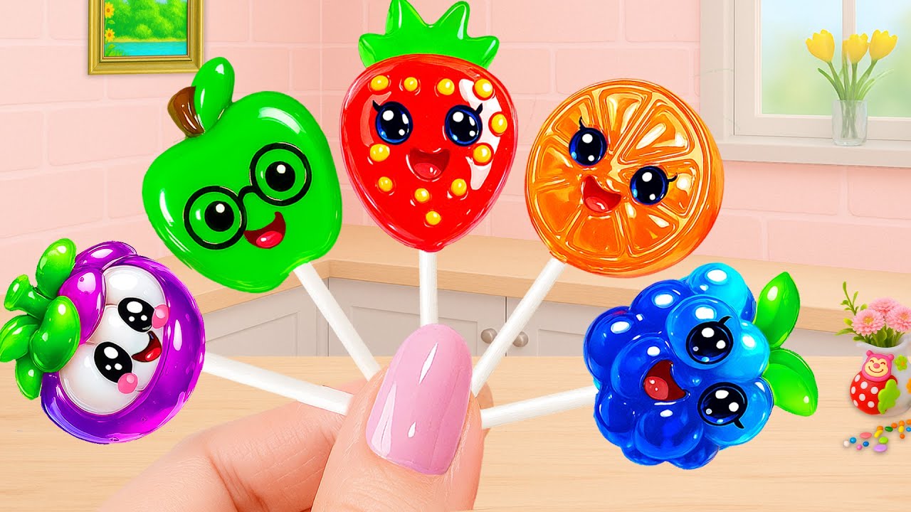 Make Adorable Rainbow Fruit Jelly Stick in 10 Minutes TIME CHALLENGE 🍭 TOP Dessert by Tiny Joy Bakes