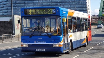 HOLDING GEARS: Route 18 | NK04NPX/34611 - Stagecoach North East: Dennis Dart SLF/Transbus Pointer 2