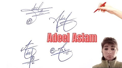 Adeel Aslam name easy stylish sign