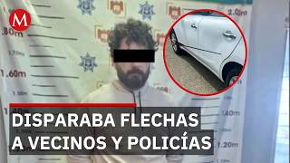 Hombre con arco y flechas ataca en Tijuana tras creer que le robaron su vehiculo