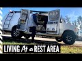 LIVING at a REST AREA | Finding Water, Heating The Van, Setting Mouse Traps
