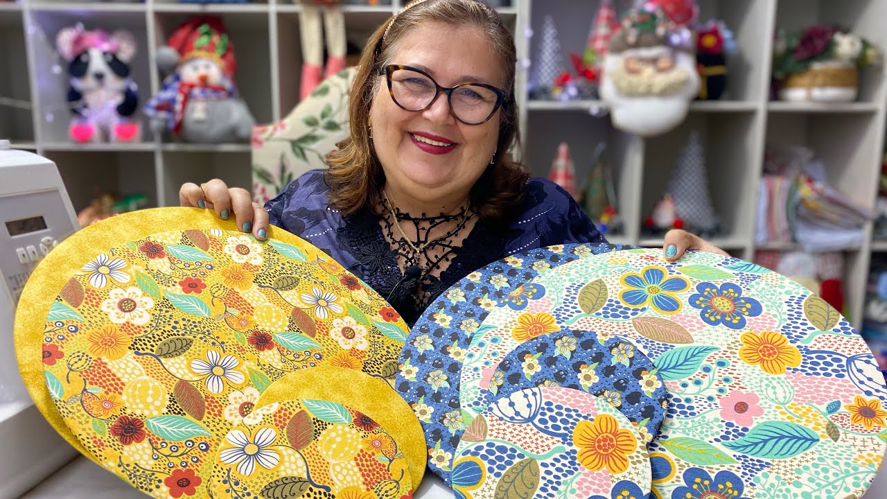 Como fazer Sousplat dupla-face e simples ! Medidas certas!