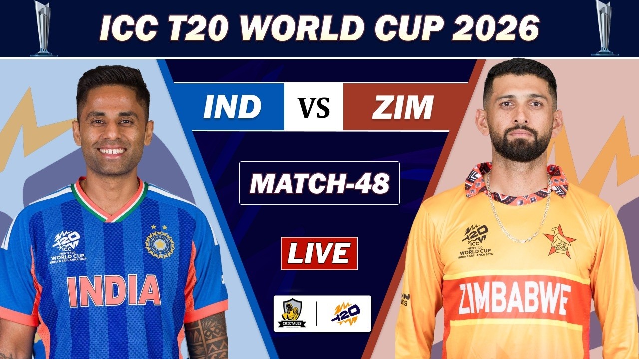INDIA VS ZIMBABWE MATCH 48 LIVE | IND VS ZIM ICC T20 WORLD CUP MATCH COMMENTARY | ZIM BAT