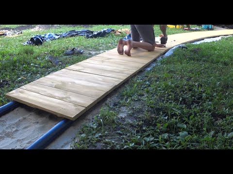 видео: 53. Wooden walkway / Дорожка. Сам не думал что так просто и круто получится.