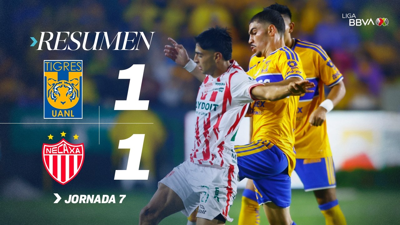 TIGRES 1-1 NECAXA J7 AP26 | Felinos y Rayos reparten puntos en el Estadio Universitario