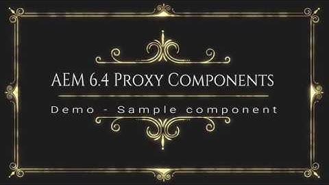 Create Proxy Components in AEM 6.4 referring Core Components