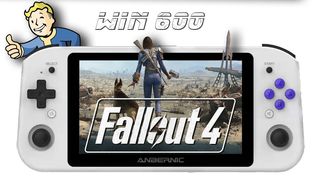 Fallout 4 test gameplay on Anbernic Win 600 amd 3050e Vega 3 - YouTube