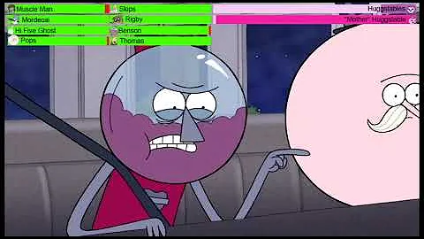 Park crew vs. Huggstables with healthbars part 2