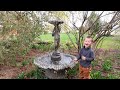Setting Up a New Fountain! ⛲️💦💙 // Garden Answer