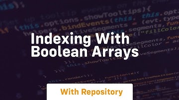 indexing with boolean arrays