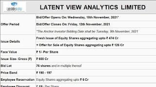 LATENTVIEW ANALYTICS IPO REVIEW | LATENTVIEW ANALYTICS IPO DETAILS | LATENTVIEW IPO ANALYSIS | IPO👋