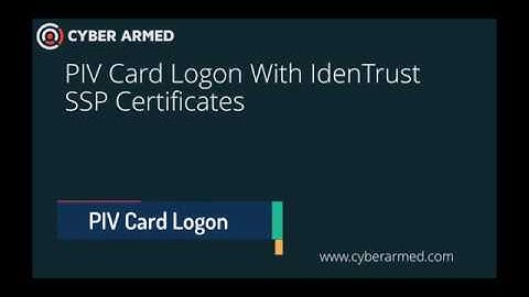 Piv Card Logon Configuration