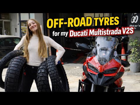 I Put OFF-ROAD Tyres on My Ducati Multistrada V2S! 🏍️ Michelin Anakee Wild