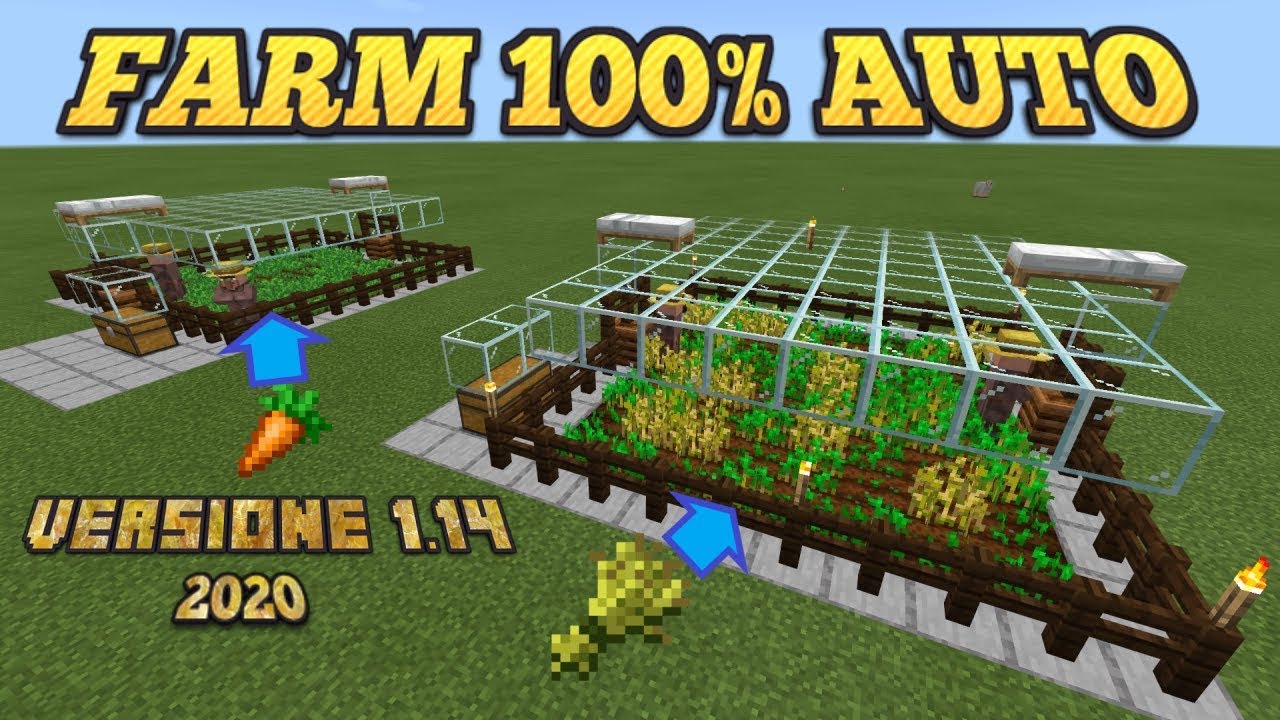 FARM 100% AUTOMATICA 2020 - Minecraft 1.14 Tutorial ITA - YouTube