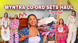 MYNTRA CO-Ords set TRY ON HAUL *affordable || SAPNA RAI