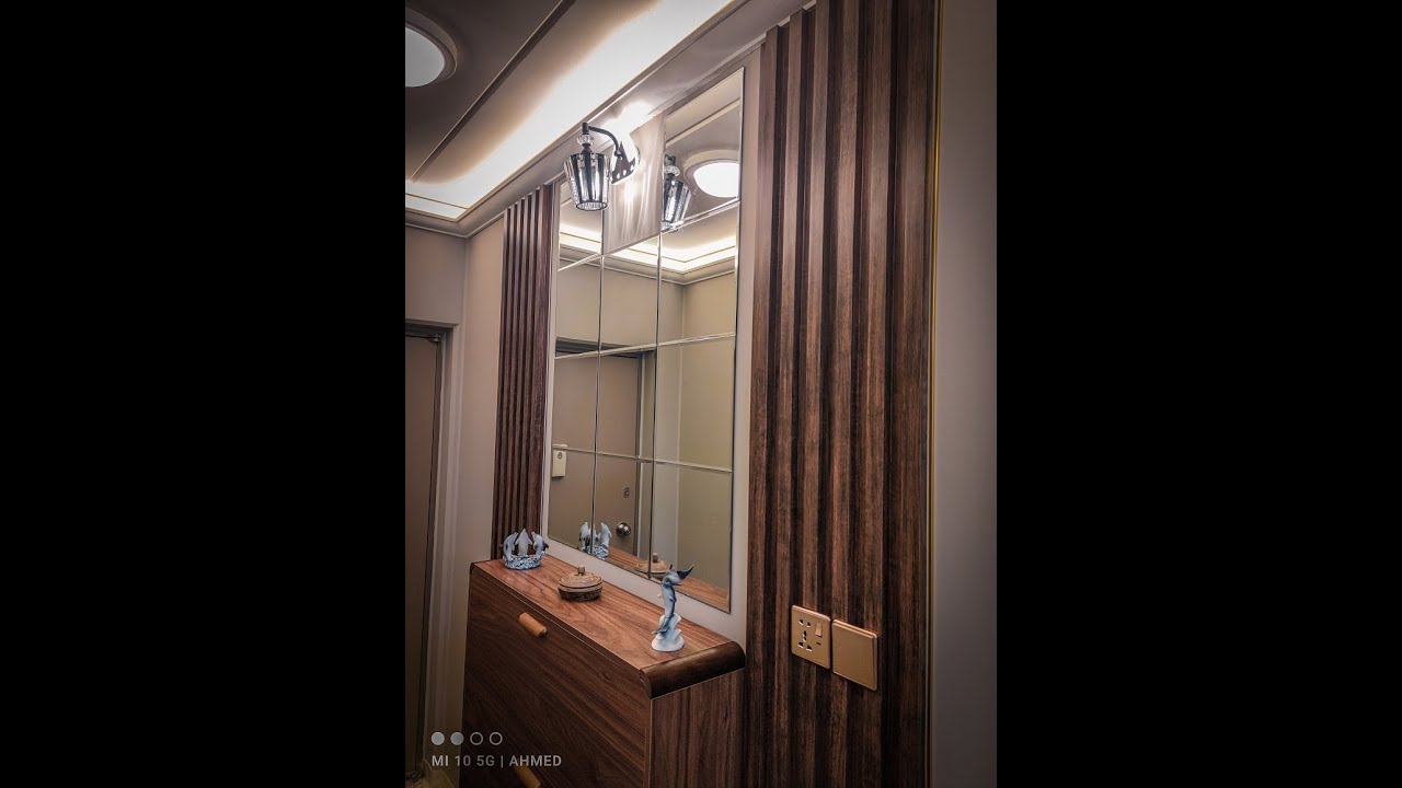 ديكور بديل الخشب مع مري  لمدخل شقة بسماية #بديل_الخشب  #بديل_الرخام