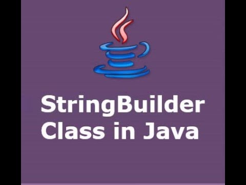 StringBuilder class in java - YouTube