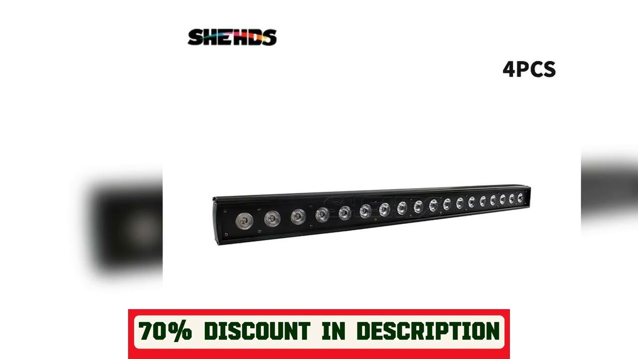 A must-have product! SHEHDS 1/2/4pcs LED 18x18W Wash Wall Floodlight DMX512  Flood Down Lighting f