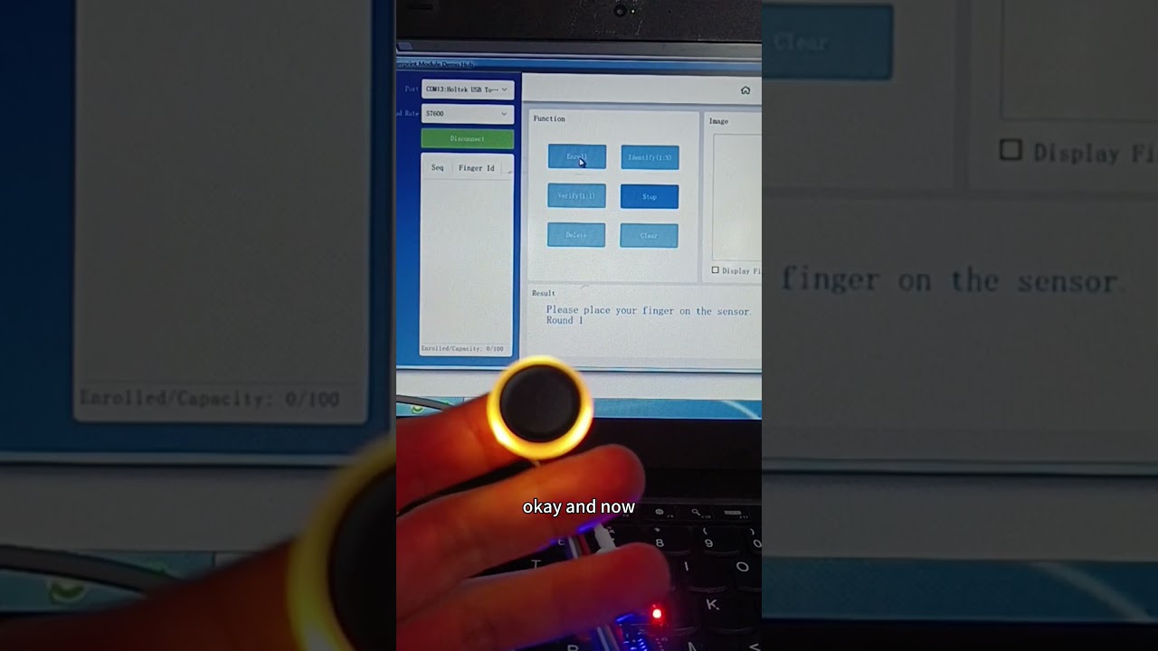 how to enroll and identify the fingerprint by S120 fingerprint module 34S 20230608213905