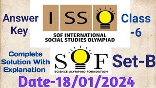 ISSO CLASS 6 ANSWER KEY | ISSO SET-B CLASS 6 SOLUTION | ISSO SET-B Answer Key 2024