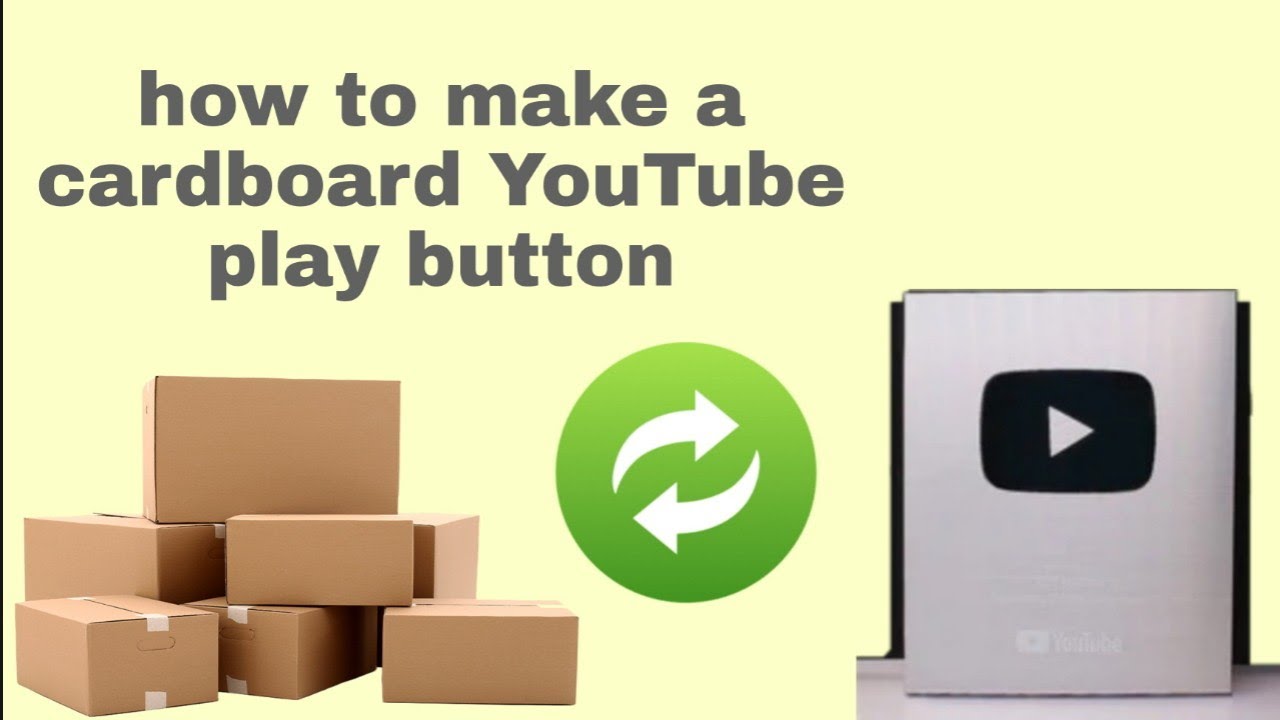 how to make a cardboard YouTube play button @abuzar_spamzz and - YouTube