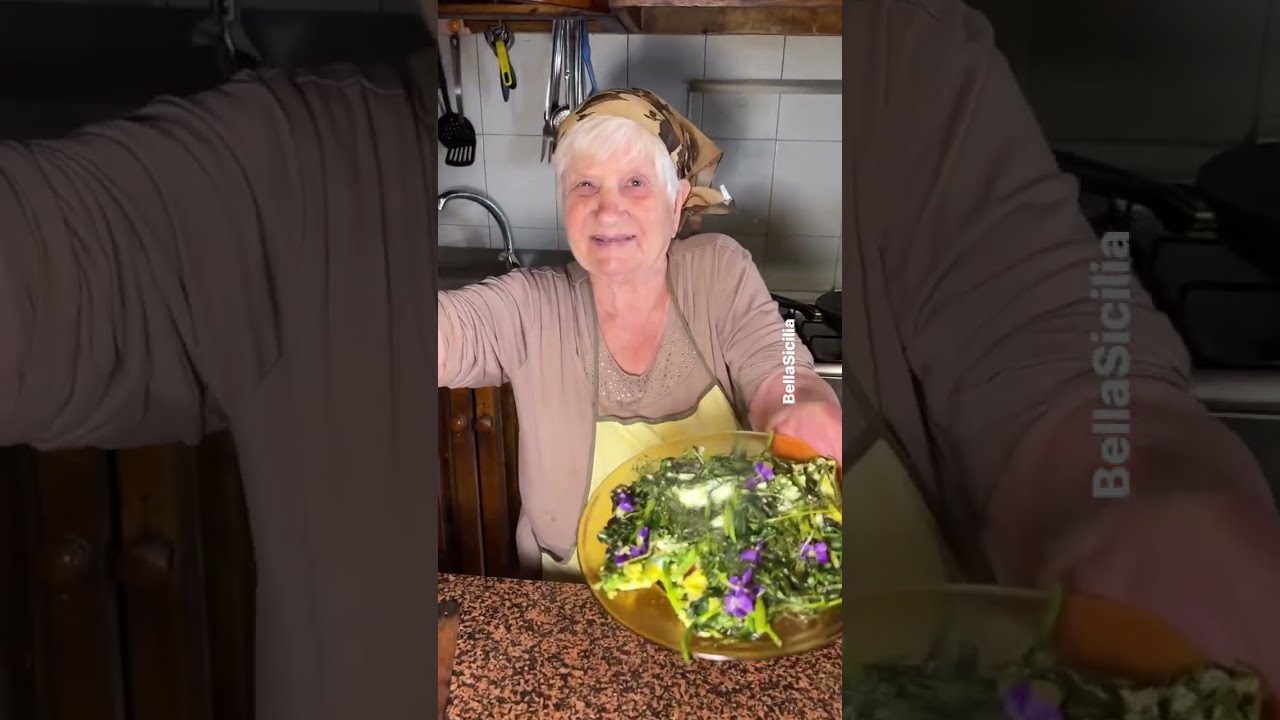 Frittata al finocchietto selvatico e erbe spontanee