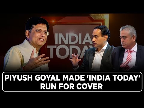 Piyush Goyal whacks Rajdeep and Rahul black and blue, for obvious reasons