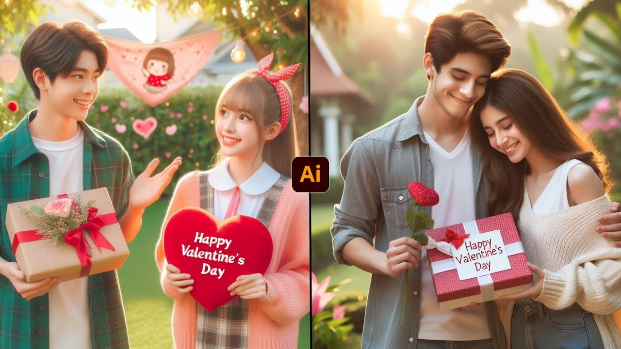 Happy Valentine's Day 2024 Photo Editing | 14 February Valentine's Day Couple photo editing