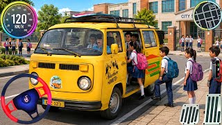 シティバン・ドライビング・シミュレーター3Dゲーム：オフロードでのバン運転、乗客を乗せて運ぼう！Androidゲームプレイ screenshot 3