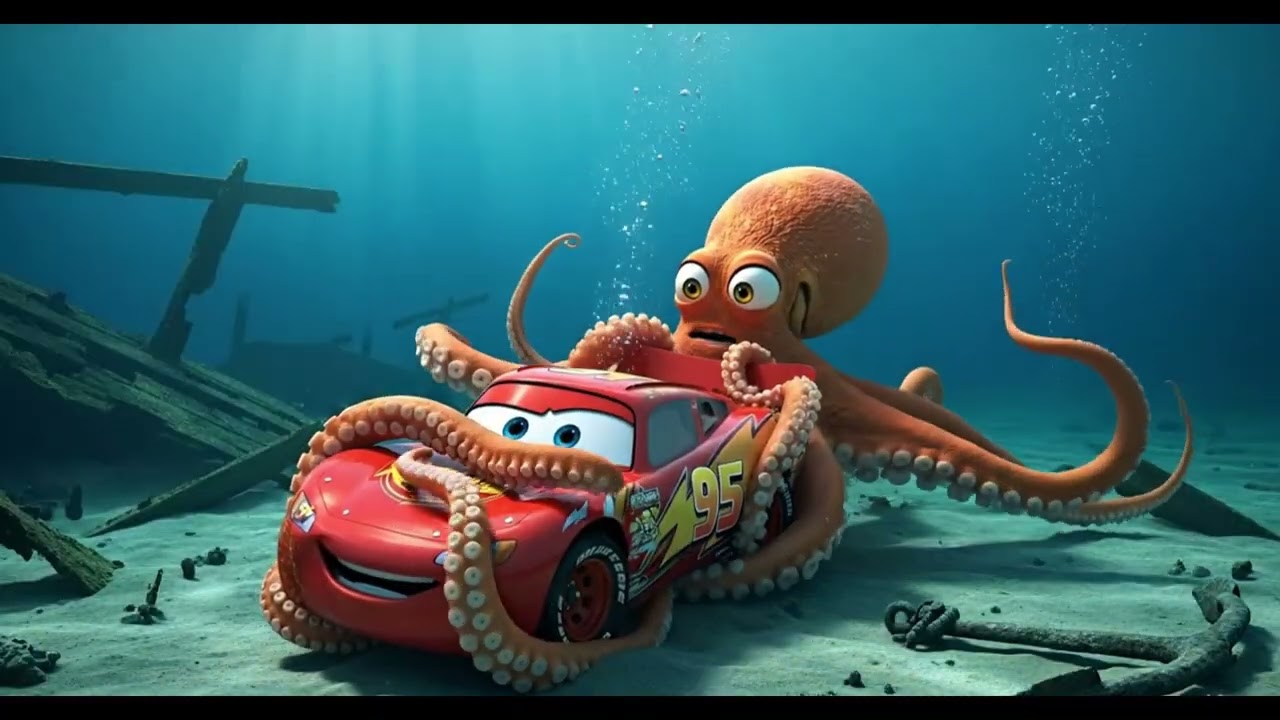 Octopus McQueen vs Great White — Trident’s Victory