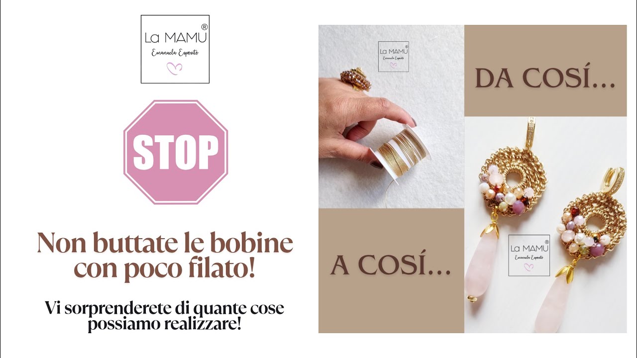 ROSETTA 🌹orecchini gioiello ad uncinetto con piccole rimanenze di filato!🧵