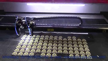laser cutting machine with CCD camera for fabric logo edge cutting