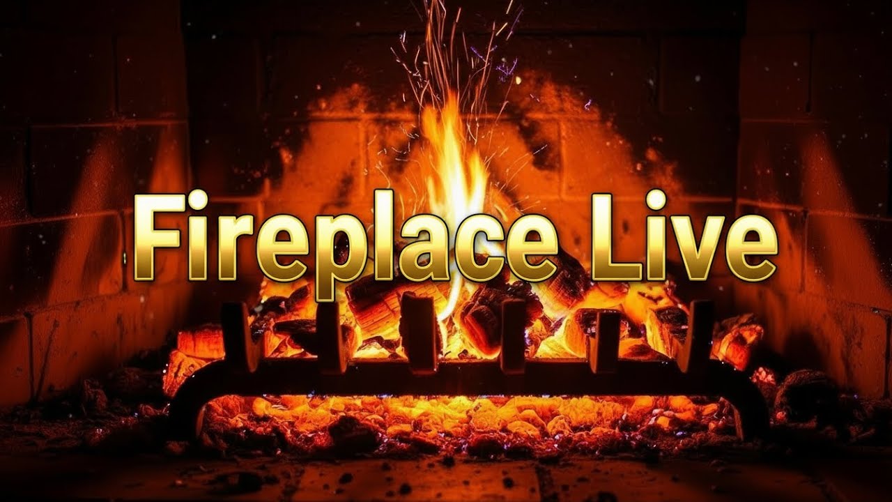 LIVE Cozy Fireplace Sound for Deep Sleep & Anxiety Relief (12 Hours)
