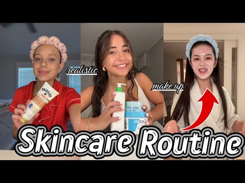 روتين العناية بالبشرة التجميلي مجموعة فيديوهات تيك توك 