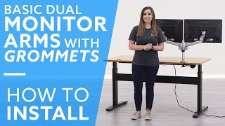 How To:  Installing Basic Dual Monitor Arms With Grommets