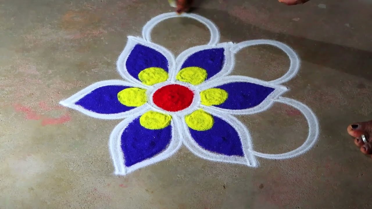 Maasi madham 2026🌻flowers rangoli kolam 🌻3*2  beautiful kolangal 🌻 pandaga muggulu