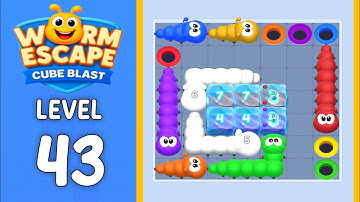 Worm Escape Cube Blast level 43 solution