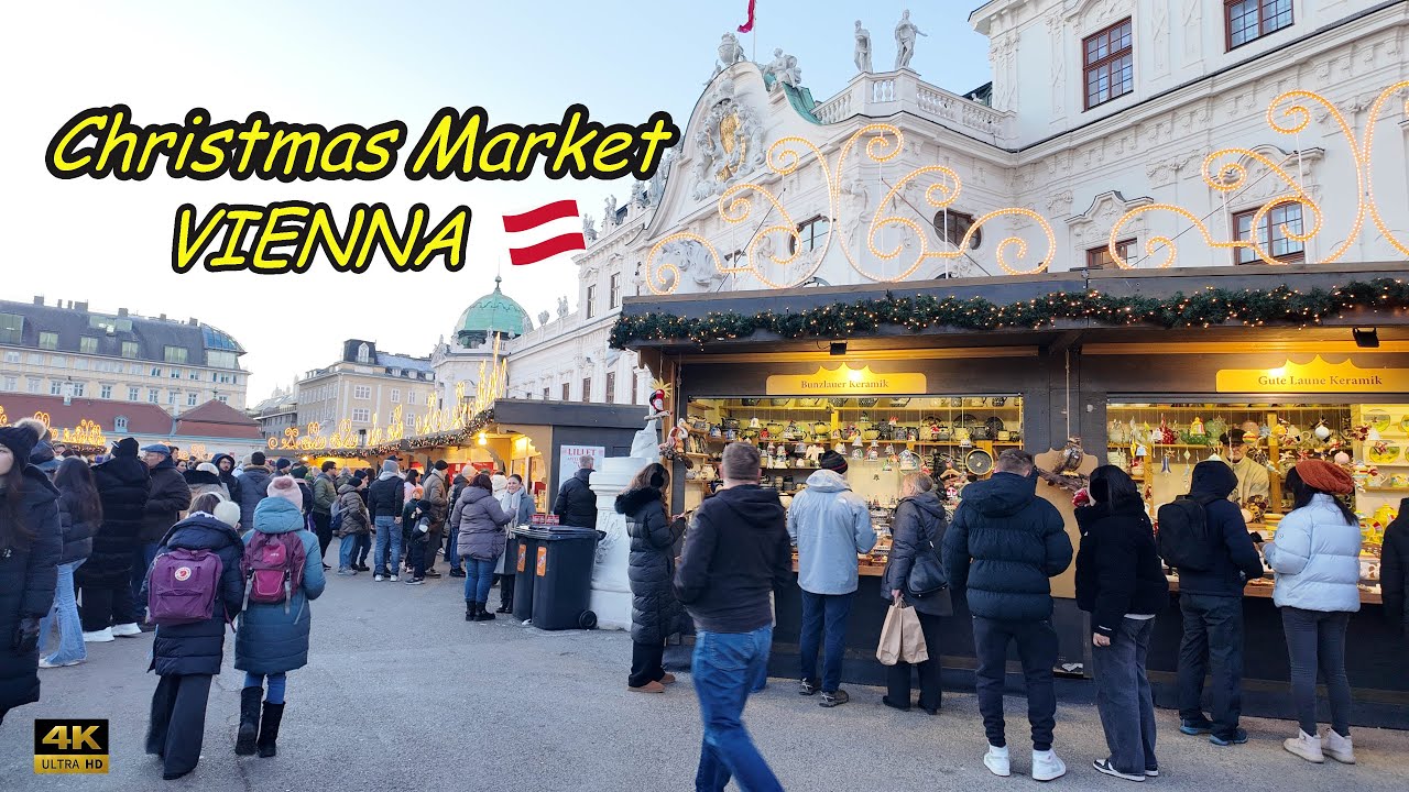 Vienna Christmas Market 🎄 | Magical Walk at Belvedere Palace (Dec 2025, 4K)