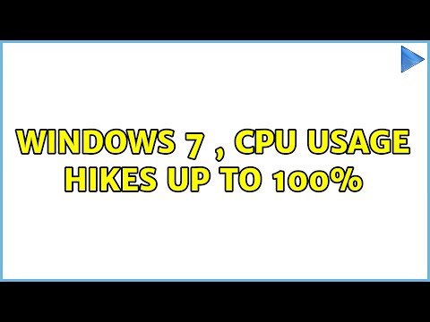 Windows 7 , CPU usage hikes up to 100