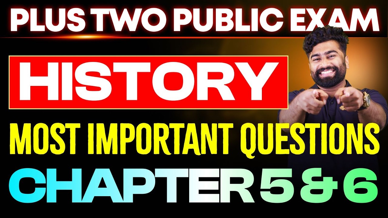 Plus Two Public Exam History | Most Important Questions Chapter  5&6 |Eduport Plus Two