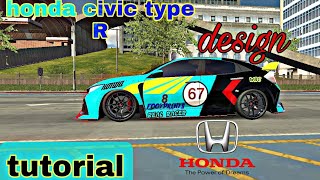 car parking multiplayer Honda civic type R easy design tutorial screenshot 2