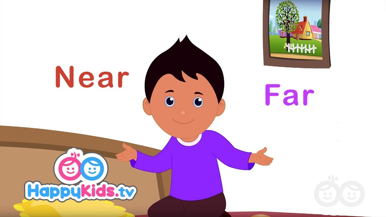 Learn near. Near & far. Near far for Kids. Near far cartoon. Far near picture for Kids.