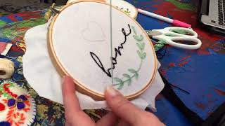 Embroidery Workshop "Home" Time Lapse