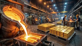 How 99% Pure Gold Is Made | Inside a Real Gold Factory – Mining to Final Gold Bars (Full Process)