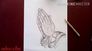 Cara menggambar tangan berdoa || how to draw praying hands (Pray For Lebanon 🙏)
