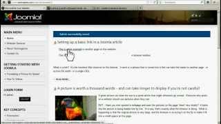 Create a Basic Link in Joomla